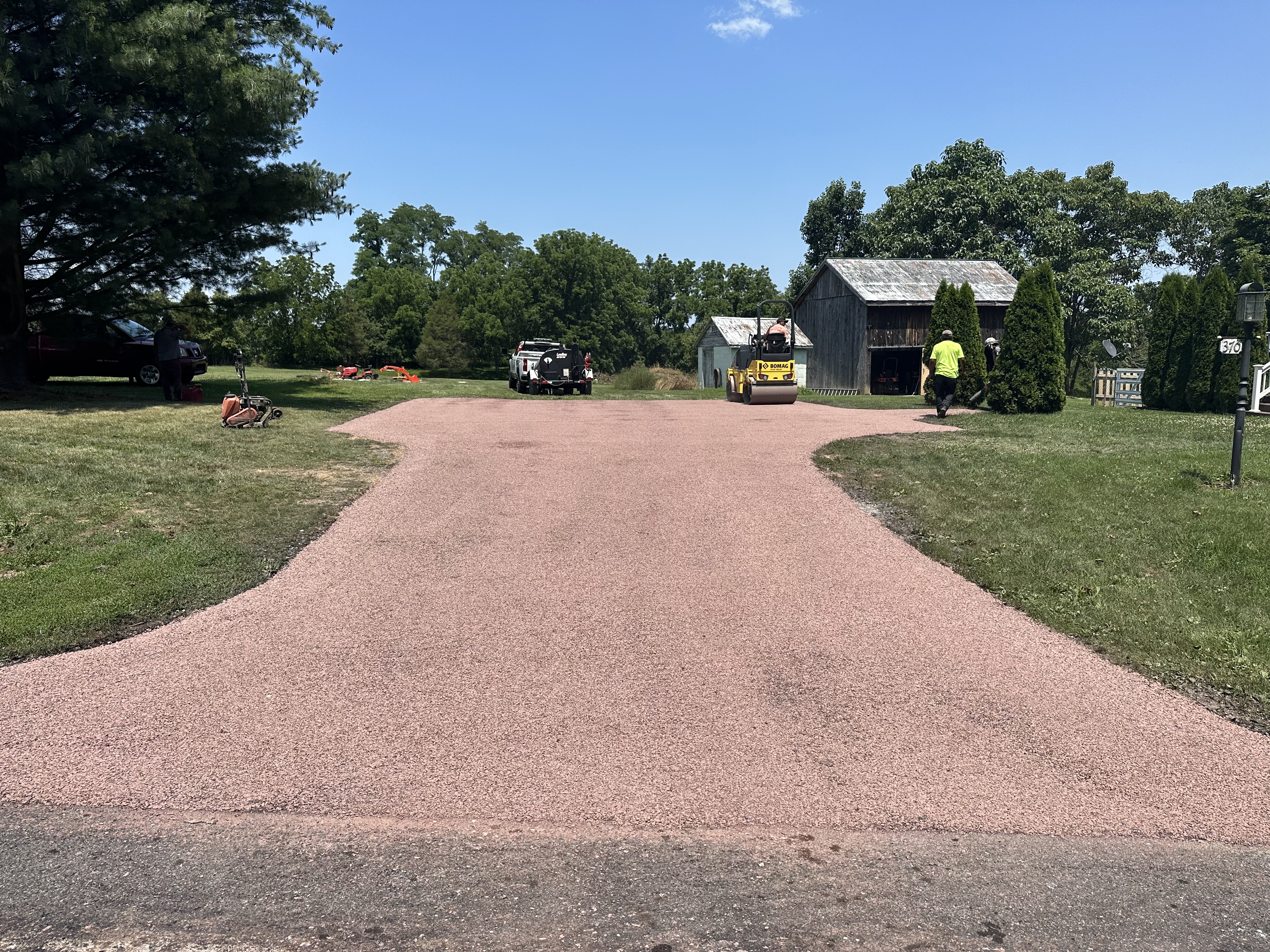 Chip seal paving in Bluffton
